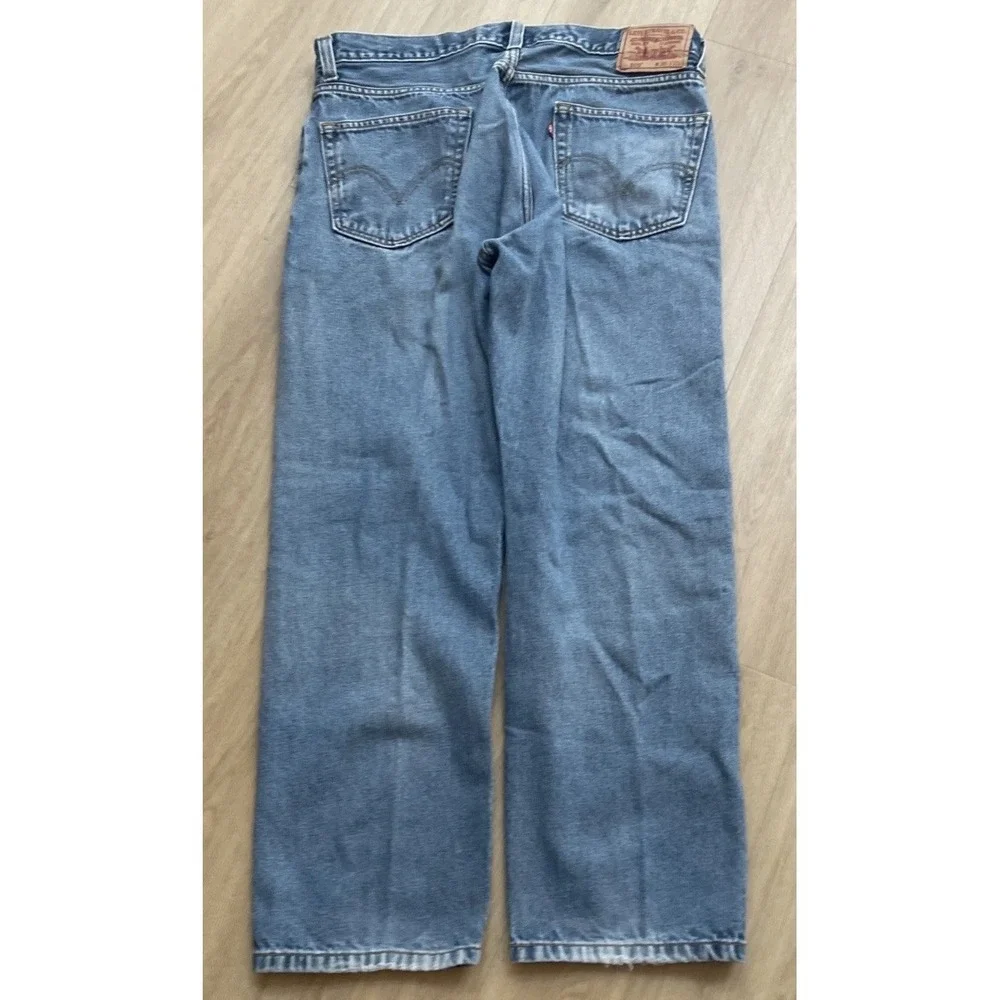 Levi's 505 Denim Jeans Men's 36x29 Regular Fit Straight Leg Med Wash Relaxed 1